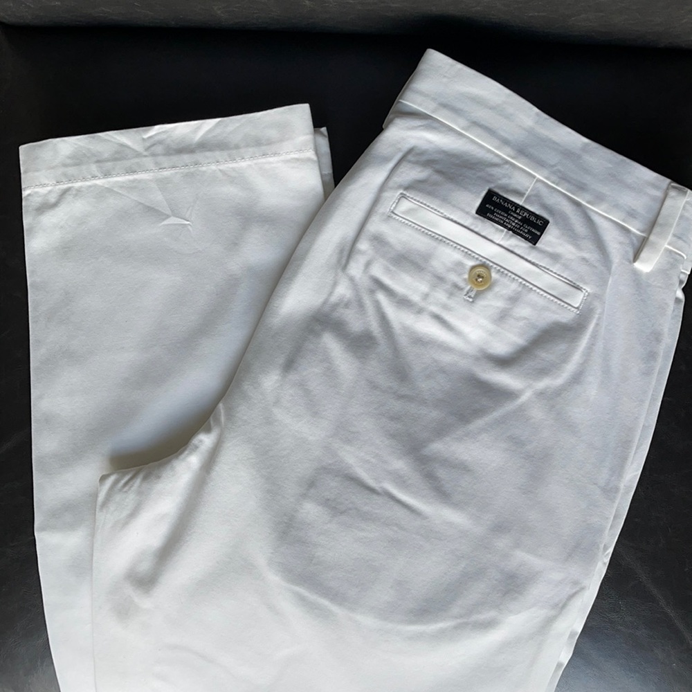 BR White Chinos 34x34 Emerson Straight cut